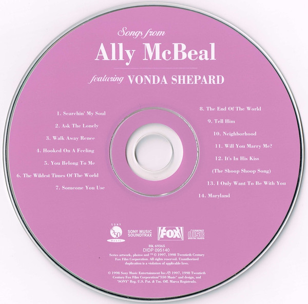 Vonda Shepard - Songs From Ally McBeal | Sony 550 Music (BK 69365) - 3