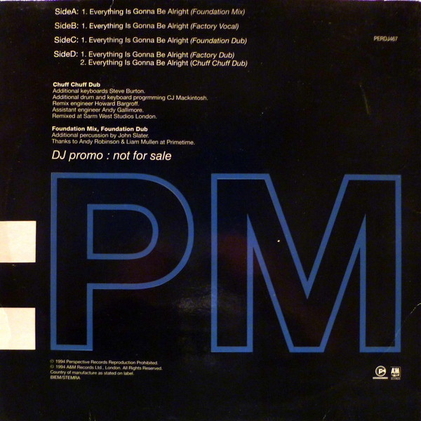 Sounds Of Blackness - Everything Is Gonna Be Alright (Foundation, Junior Vasquez, C J Mackintosh Remixes) | A&M PM (PERDJ467) - 2 Sounds Of Blackness - Everything Is Gonna Be Alright (Foundation, Junior Vasquez, C J Mackintosh Remixes) | A&M PM (PERDJ467) - 2