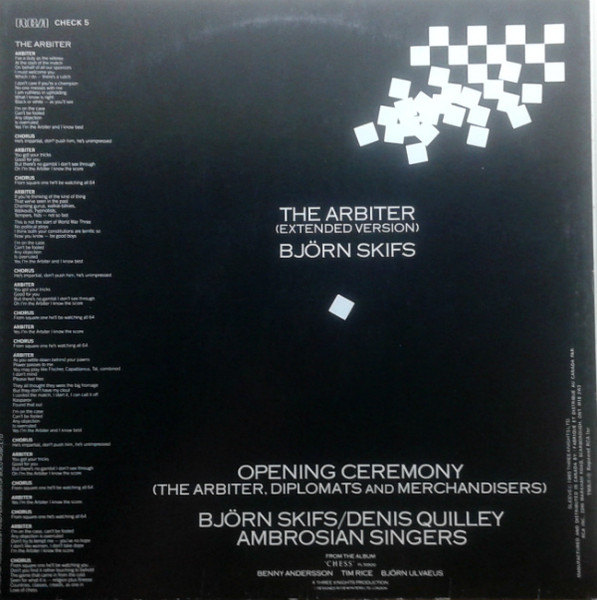 Björn Skifs - The Arbiter (Extended Version) (12") [Vinyl] | RCA (CHECK-5) - 2