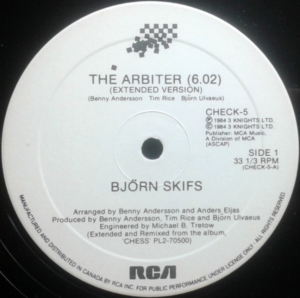 Björn Skifs - The Arbiter (Extended Version) (12") [Vinyl] | RCA (CHECK-5) - 3