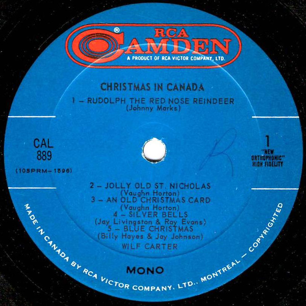 Wilf Carter - Christmas In Canada | RCA Camden (CAL-889) - 3 Wilf Carter - Christmas In Canada | RCA Camden (CAL-889) - 3