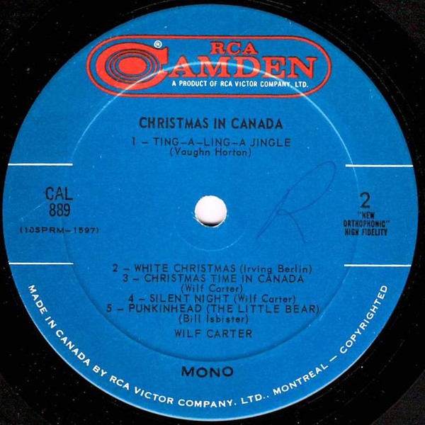 Wilf Carter - Christmas In Canada | RCA Camden (CAL-889) - 4 Wilf Carter - Christmas In Canada | RCA Camden (CAL-889) - 4
