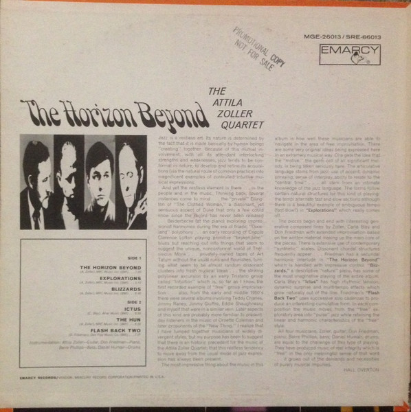 Attila Zoller Quartet - The Horizon Beyond | Emarcy (MGE 26013) - 2
