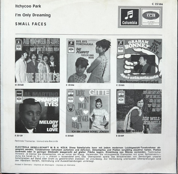Small Faces - Itchycoo Park | Columbia Stateside (C 23 586) - 2
