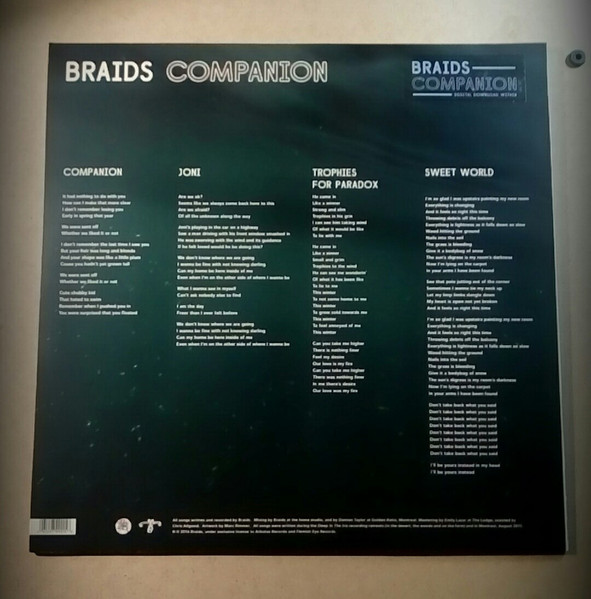 Braids - Companion | Arbutus Records (ABT051) - 2