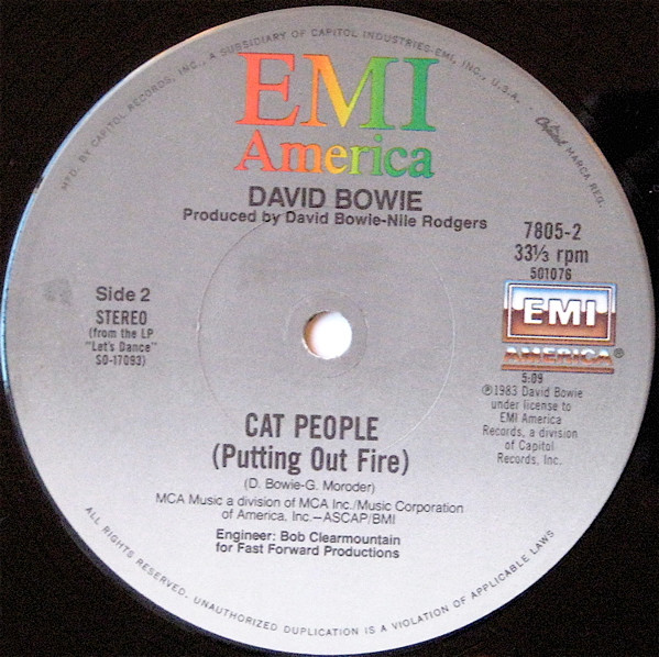 David Bowie - Let's Dance | EMI America (7805) - 4