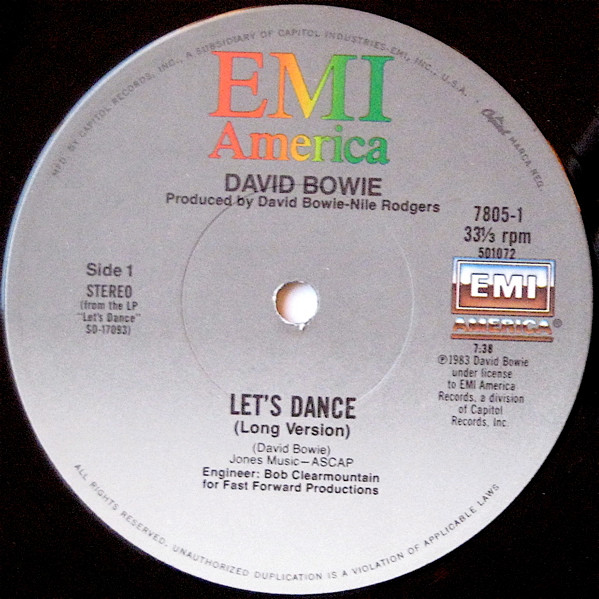 David Bowie - Let's Dance | EMI America (7805) - 3