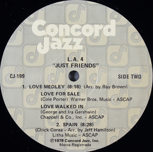 LA4 - Just Friends [Vinyl] | Concord Jazz (CJ-199) - 4
