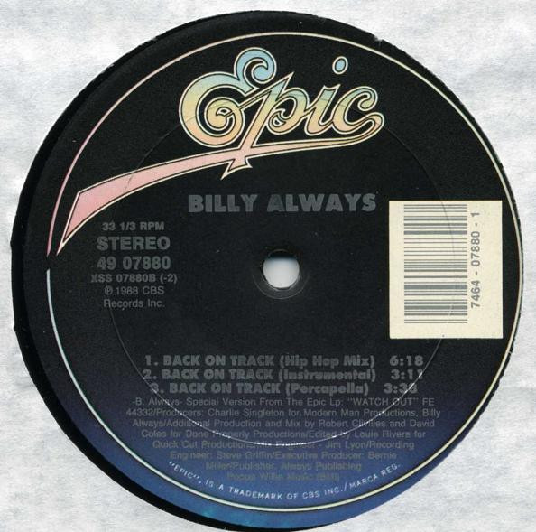 Billy Always - Back On Track | Epic (49 07880) - 2 Billy Always - Back On Track | Epic (49 07880) - 2