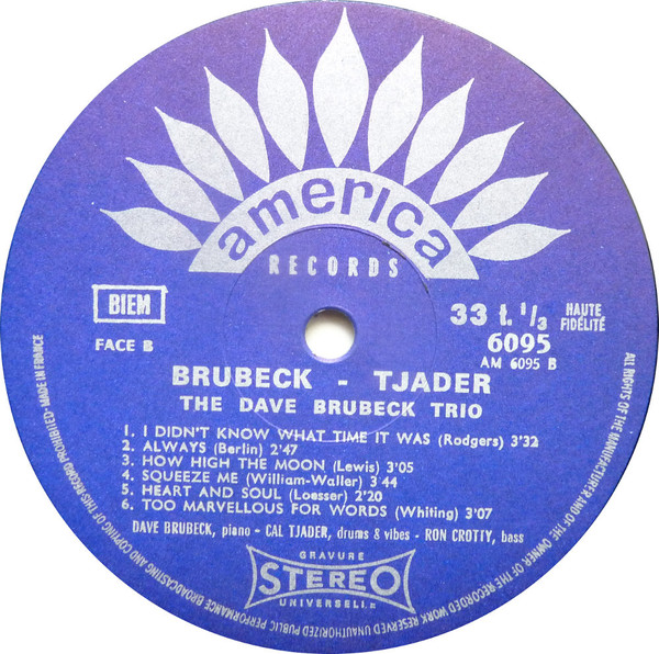 The Dave Brubeck Trio - Brubeck -:- Tjader | America Records (30 AM 6095) - 4 The Dave Brubeck Trio - Brubeck -:- Tjader | America Records (30 AM 6095) - 4