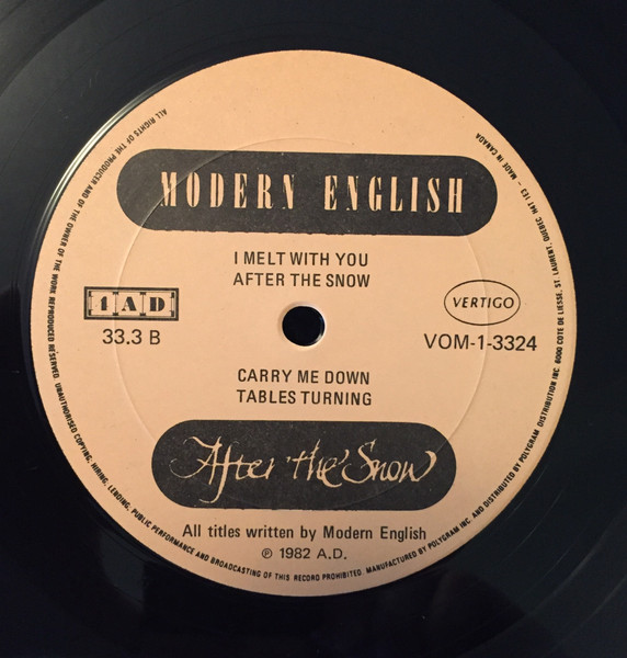 Modern English - After The Snow | Vertigo (VOM-1-3324) - 4
