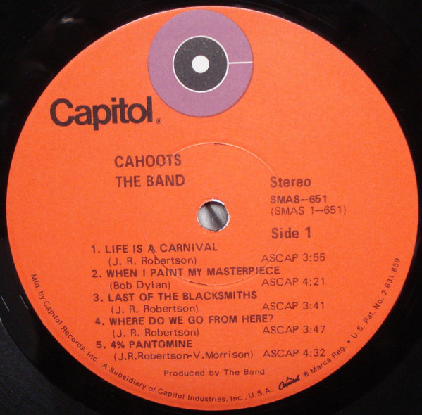 The Band - Cahoots | Capitol Records (SMAS 651) - 4