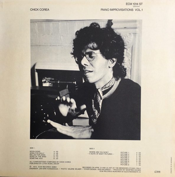 Chick Corea - Piano Improvisations Vol. 1 | ECM Records (ECM 1014 ST) - 2 Chick Corea - Piano Improvisations Vol. 1 | ECM Records (ECM 1014 ST) - 2