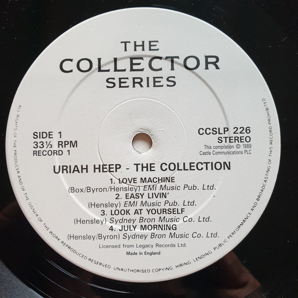 Uriah Heep - The Collection | Castle Communications (CCSLP 226) - 4