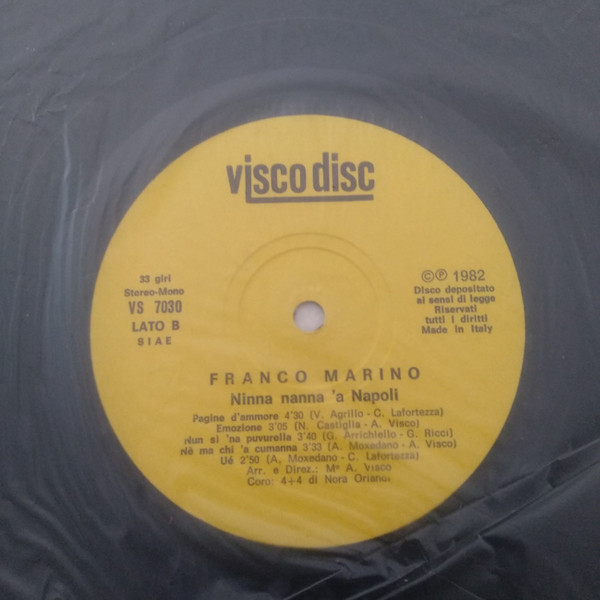 Franco Marino - Ninna Nanna 'A Napoli | Visco Disc (VS 7030) - 3
