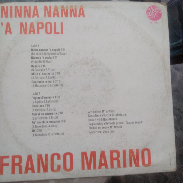 Franco Marino - Ninna Nanna 'A Napoli | Visco Disc (VS 7030) - 2