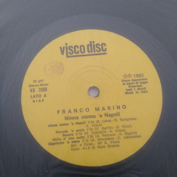 Franco Marino - Ninna Nanna 'A Napoli | Visco Disc (VS 7030) - 4