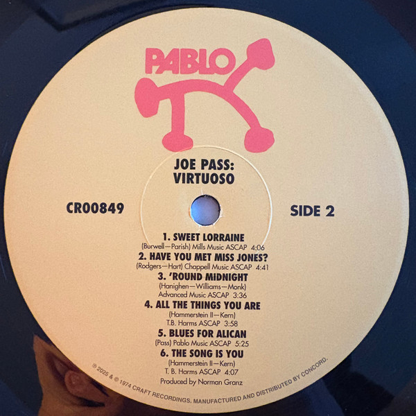 Joe Pass - Virtuoso | Pablo Records (CR00849) - 4 Joe Pass - Virtuoso | Pablo Records (CR00849) - 4