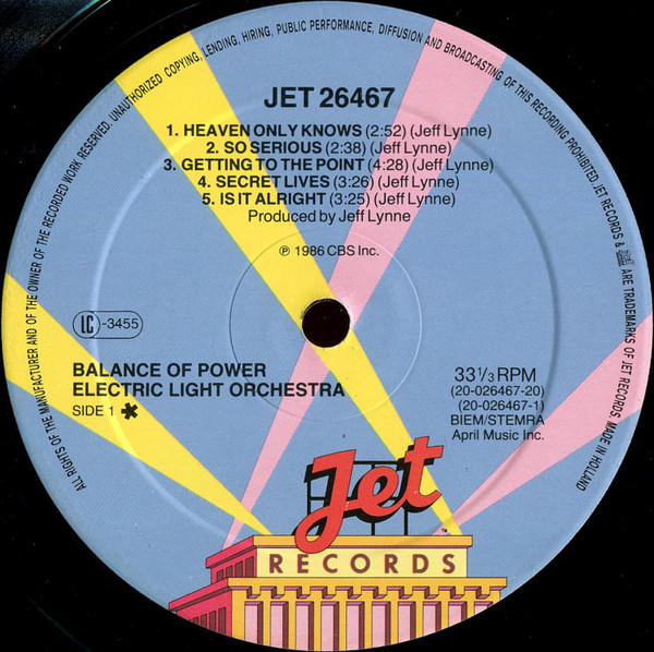 Electric Light Orchestra - Balance Of Power | Jet Records (JET 26467) - 4 Electric Light Orchestra - Balance Of Power | Jet Records (JET 26467) - 4