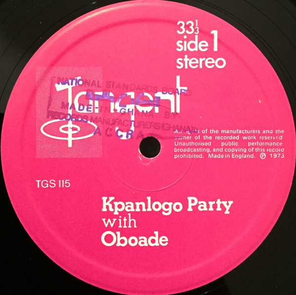 Oboade - Kpanlogo Party With Oboade | Tangent Records (TGS 115) - 3