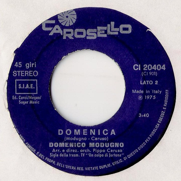 Domenico Modugno - Il Maestro Di Violino | Carosello (CI 20404) - 4