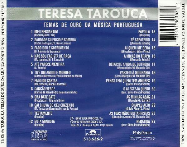 Tereza Tarouca - Temas De Ouro Da Música Portuguesa | Polydor (513636 2) - 2