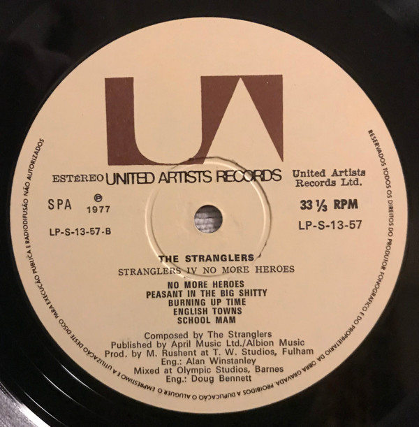 The Stranglers - No More Heroes | United Artists Records (LP-S-13-57)