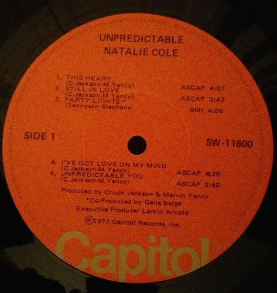 Natalie Cole - Unpredictable | Capitol Records (SW 11600) - 3