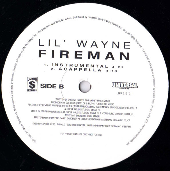 Lil Wayne - Fireman | Cash Money Records (B0005621-11) - 2 Lil Wayne - Fireman | Cash Money Records (B0005621-11) - 2
