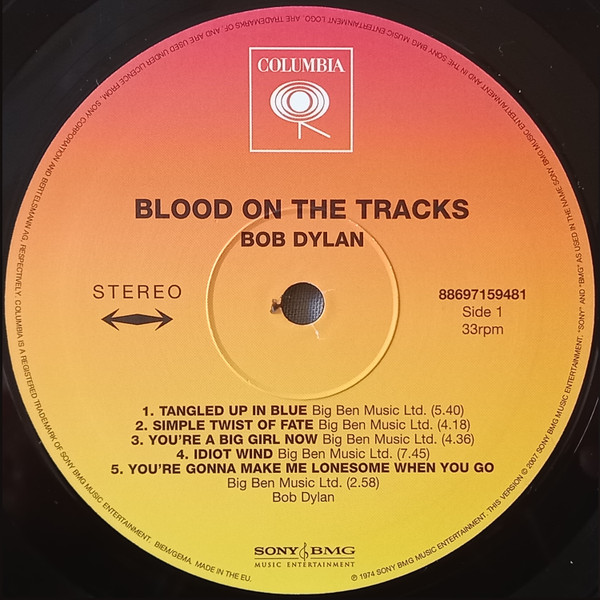 Bob Dylan - Blood On The Tracks | Columbia (88697159481) - 3 Bob Dylan - Blood On The Tracks | Columbia (88697159481) - 3