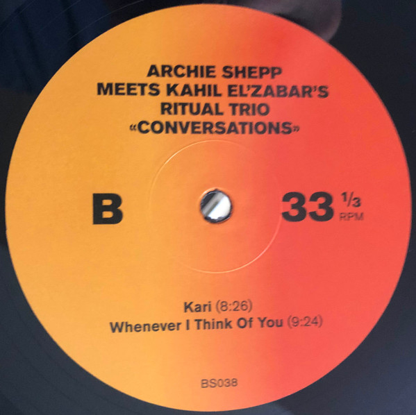 Archie Shepp Meets Kahil El'Zabar's Ritual Trio - Conversations | Black Sweat Records (BS038) - 4