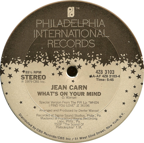 Jean Carn - Was That All It Was | Philadelphia International Records (4Z8 3103) - 2