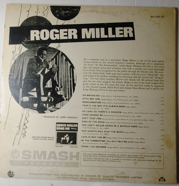 Roger Miller - The Return Of Roger Miller | Smash Records (MGS 27061) - 3
