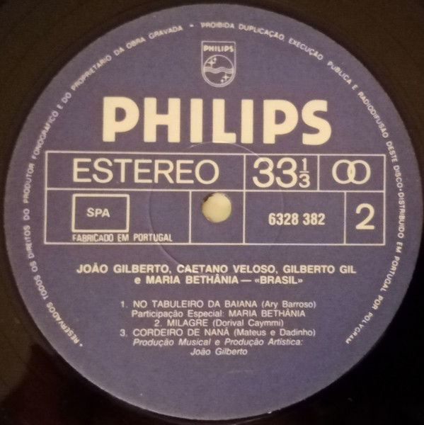 João Gilberto , Maria Bethânia , Caetano Veloso , Gilberto Gil - Brasil | Philips (6328 382) - 4