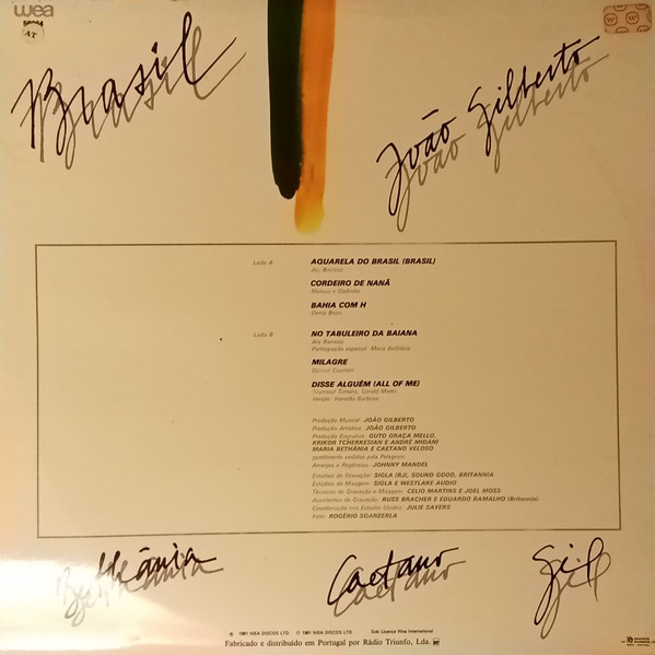 João Gilberto , Maria Bethânia , Caetano Veloso , Gilberto Gil - Brasil | Philips (6328 382) - 2