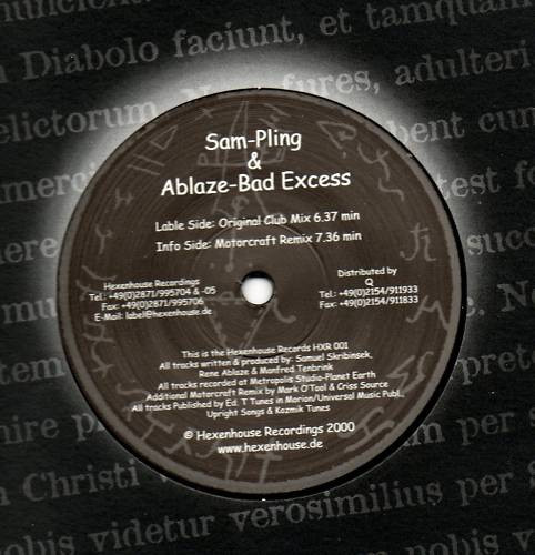 Sam-Pling & Rene Ablaze - Bad Excess | Hexenhouse Records (HXR 001) - main
