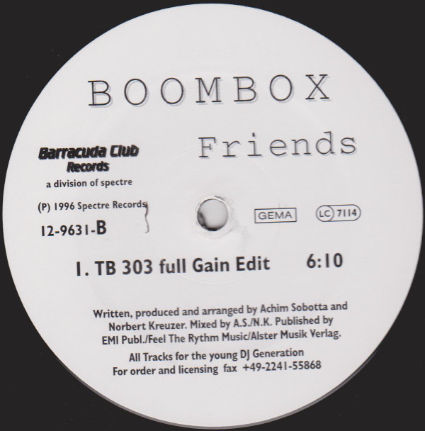 Boombox - Friends | Barracuda Club Records (12-9631)