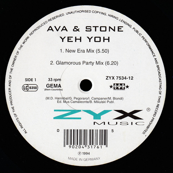 Ava & Stone - Yeh Yoh | ZYX Music (ZYX 7534-12)