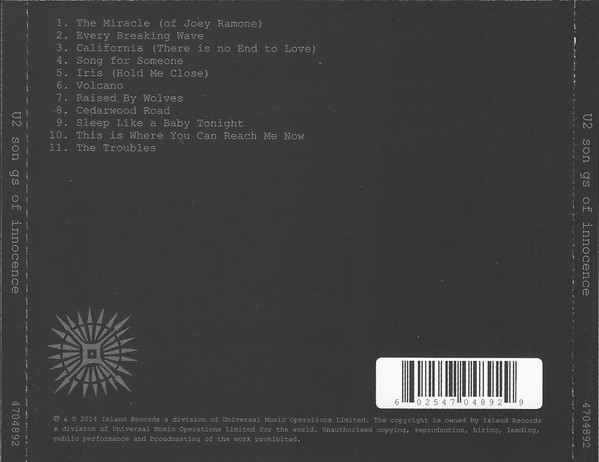 U2 - Songs Of Innocence | Island Records (4704892)