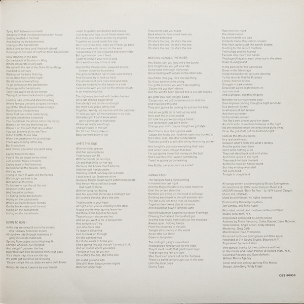 Bruce Springsteen - Born To Run | CBS (CBS 80959) - 2 Bruce Springsteen - Born To Run | CBS (CBS 80959) - 2