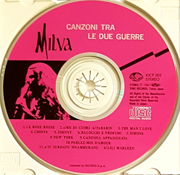 Milva - Canzoni Tra Le Due Guerre [CD - Japan Press - 1992 - MINT/MINT] | Seven Seas (KICP 205) - 4