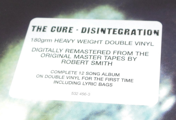 The Cure - Disintegration | Fiction Records (532 456-3) - 2 The Cure - Disintegration | Fiction Records (532 456-3) - 2