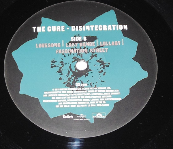 The Cure - Disintegration | Fiction Records (532 456-3) - 4 The Cure - Disintegration | Fiction Records (532 456-3) - 4