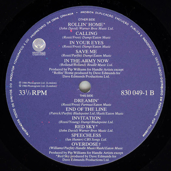 Status Quo - In The Army Now | Vertigo (830 049-1) - 4
