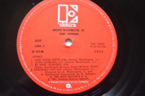 Grover Washington, Jr. - Come Morning | Elektra (LB 52337) - 4
