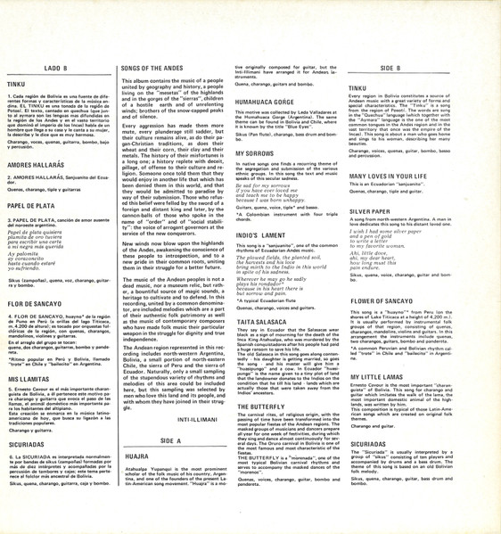 Inti Illimani - Inti-Illimani 3 - Canto De Pueblos Andinos | I Dischi Dello Zodiaco (VPA 8227) - 3