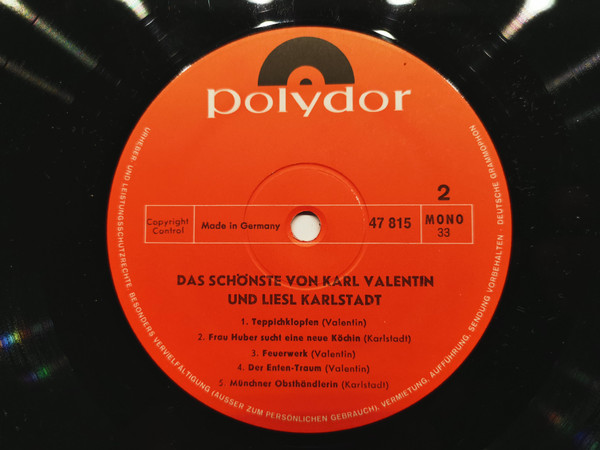 Karl Valentin & Liesl Karlstadt - Das Schönste Von Karl Valentin Und Liesl Karlstadt | Kabarett - Literarische Kleinkunst (47 815) - 4 Karl Valentin & Liesl Karlstadt - Das Schönste Von Karl Valentin Und Liesl Karlstadt | Kabarett - Literarische Kleinkunst (47 815) - 4