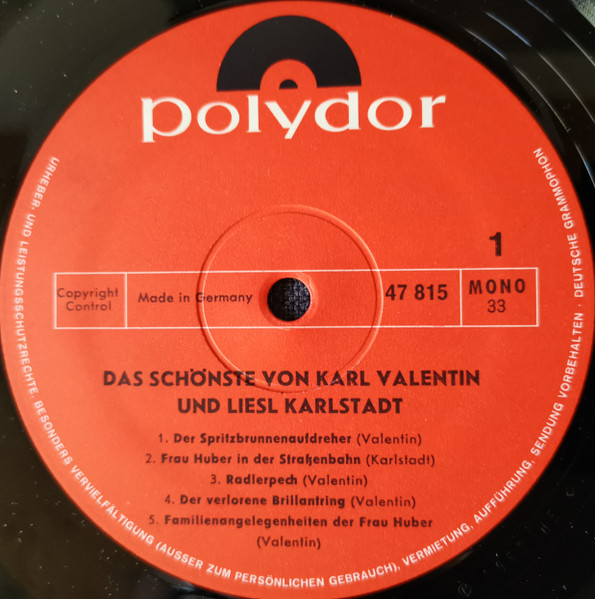 Karl Valentin & Liesl Karlstadt - Das Schönste Von Karl Valentin Und Liesl Karlstadt | Kabarett - Literarische Kleinkunst (47 815) - 3 Karl Valentin & Liesl Karlstadt - Das Schönste Von Karl Valentin Und Liesl Karlstadt | Kabarett - Literarische Kleinkunst (47 815) - 3