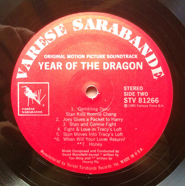 David Mansfield - Year Of The Dragon (Original Motion Picture Soundtrack) | Varèse Sarabande (STV 81266) - 4 David Mansfield - Year Of The Dragon (Original Motion Picture Soundtrack) | Varèse Sarabande (STV 81266) - 4