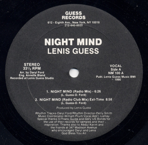 Lenis Guess - Night Mind | Guess Records (NM 100)